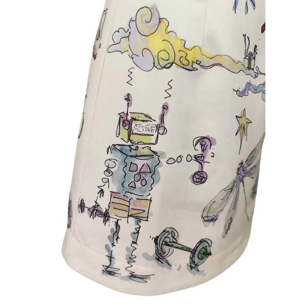 Alemais + Anouk Colantoni Court organic cotton-twill halterneck mini dress US 8 - Picture 11 of 12